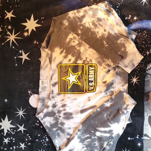 Victorias Secret Pink U.S Army Black and White Tye-Dyed Crop Top Sweater - Picture 4 of 4